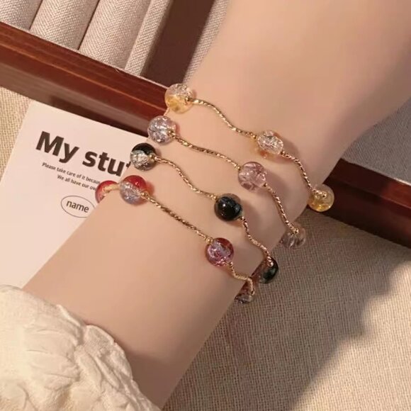 New Chinese Simple Glazed Beads Vintage Bracelet - Picture 3 of 4